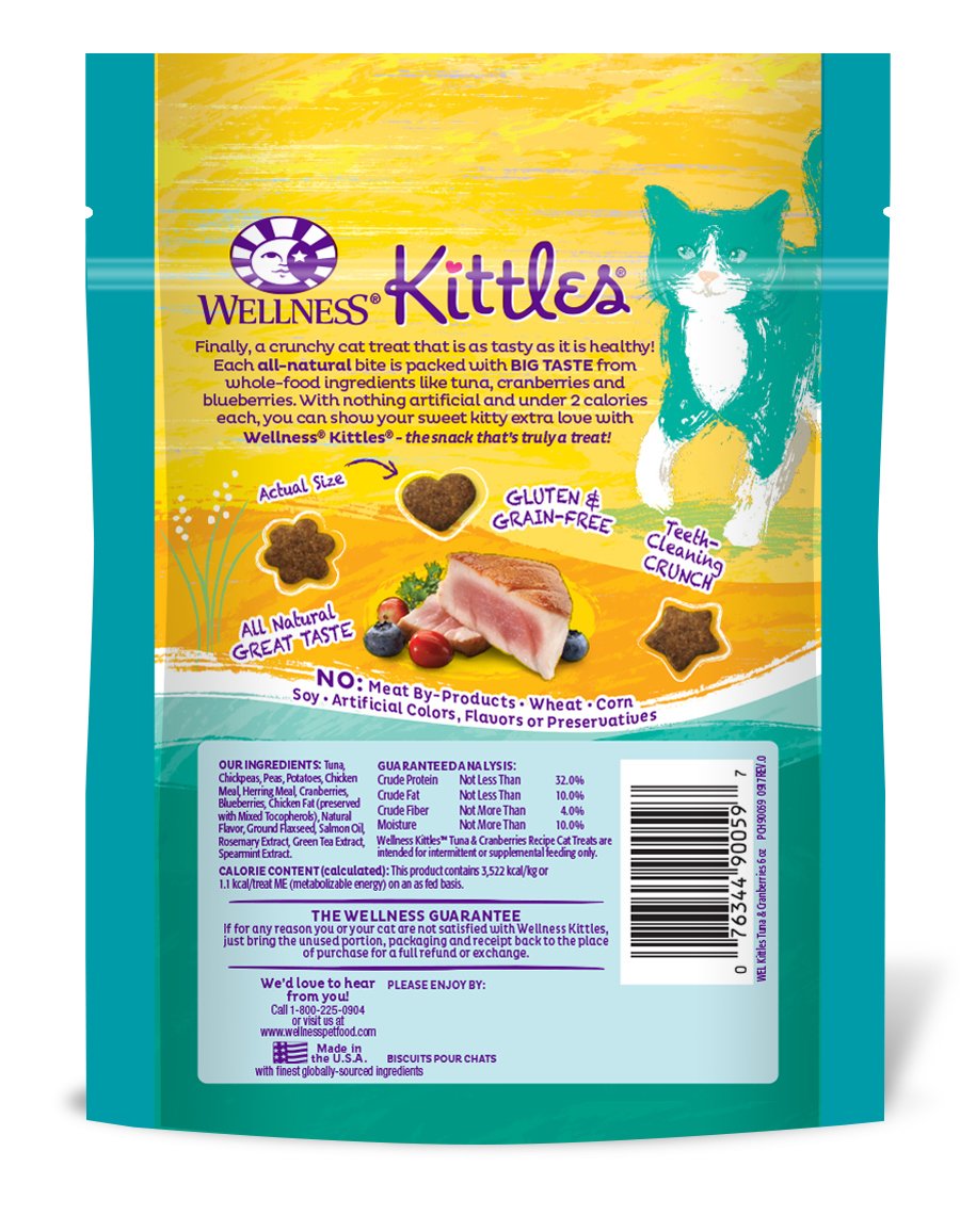 Wellness Kittles sans cereales, delices croquants pour recompense quotidienne