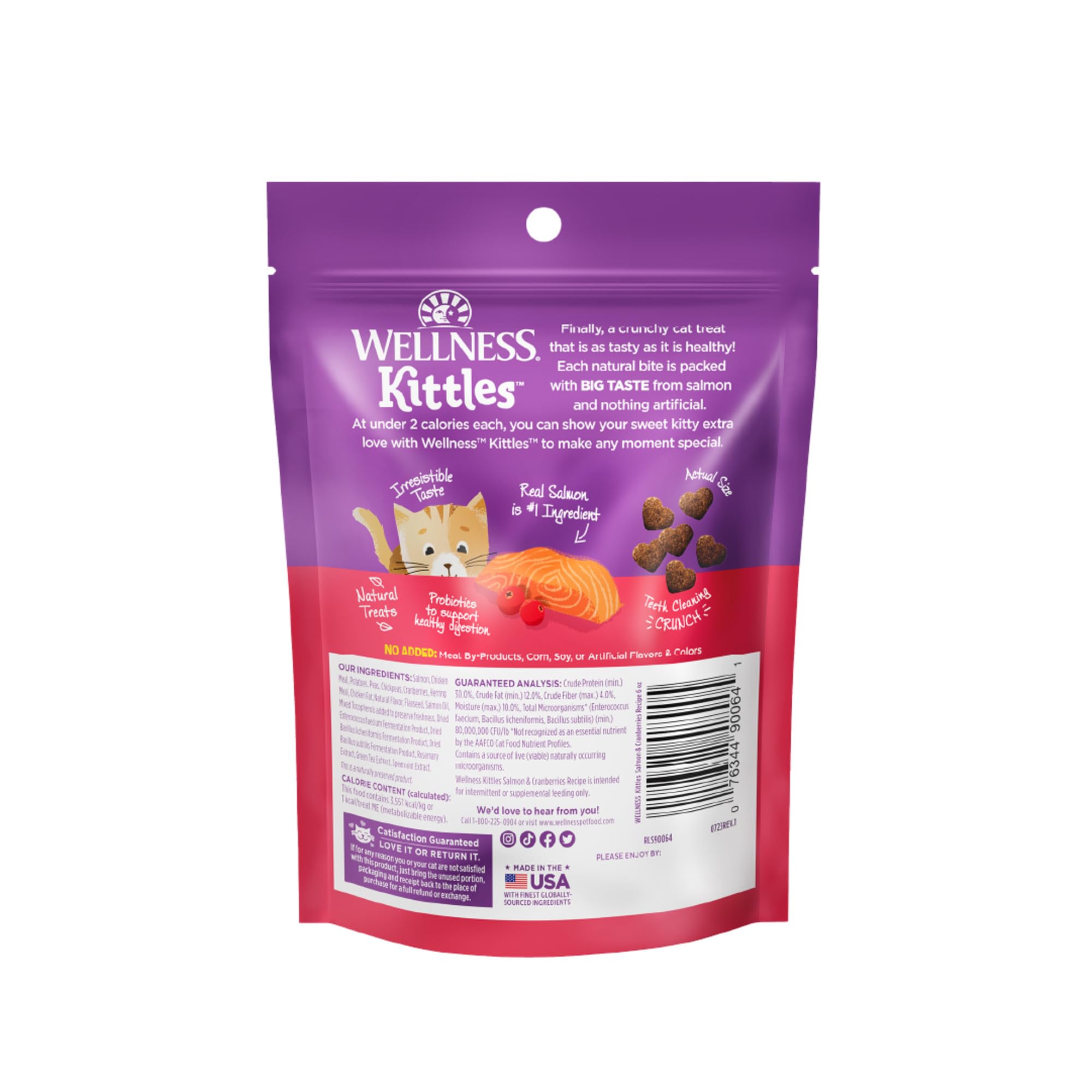 Wellness Kittles friandise croquante: potentiel soin dentaire pour votre chat.