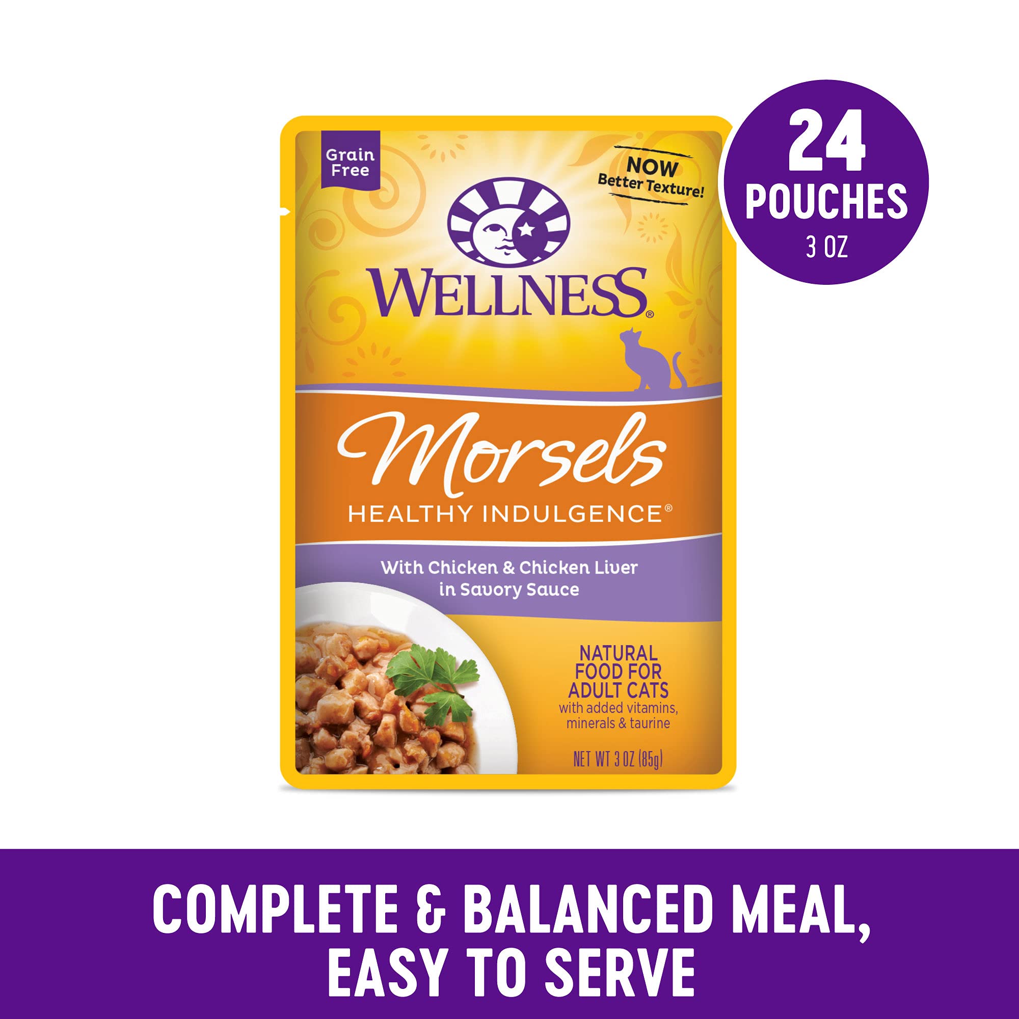 Sachet Wellness Morsels avec gravy léger pour une saveur agréable.