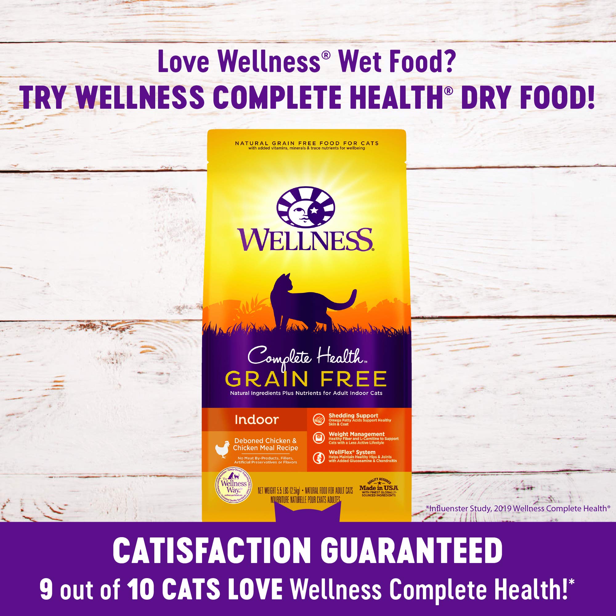 Wellness Nourriture Chat: canneberges et myrtilles pour un profil nutritionnel et hydratation possibles.