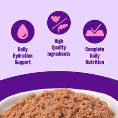 Texture pâte lisse Wellness pour chat adulte, repas facile à mâcher.