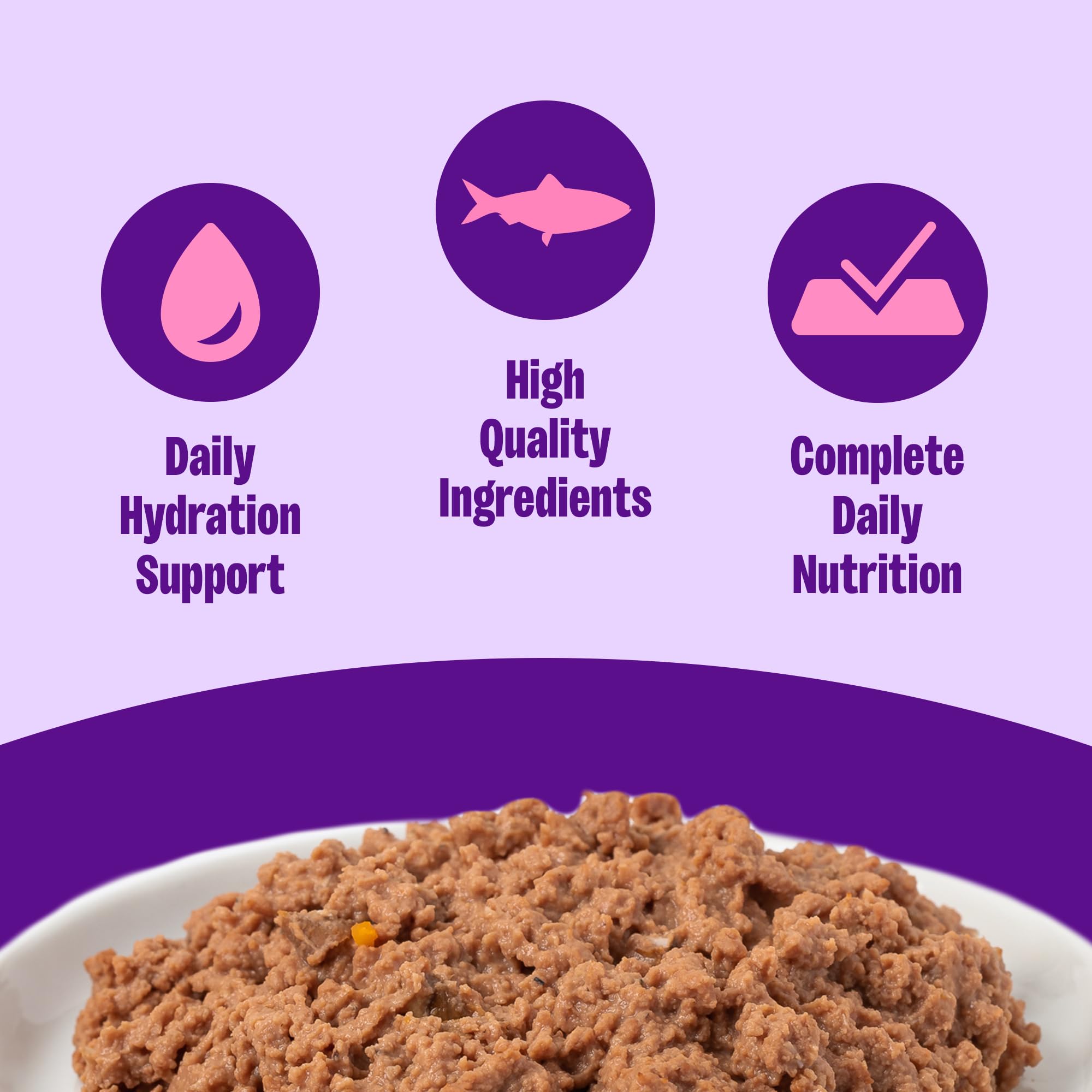 Texture veloutée Wellness pour chaton, idéale pour les repas quotidiens.