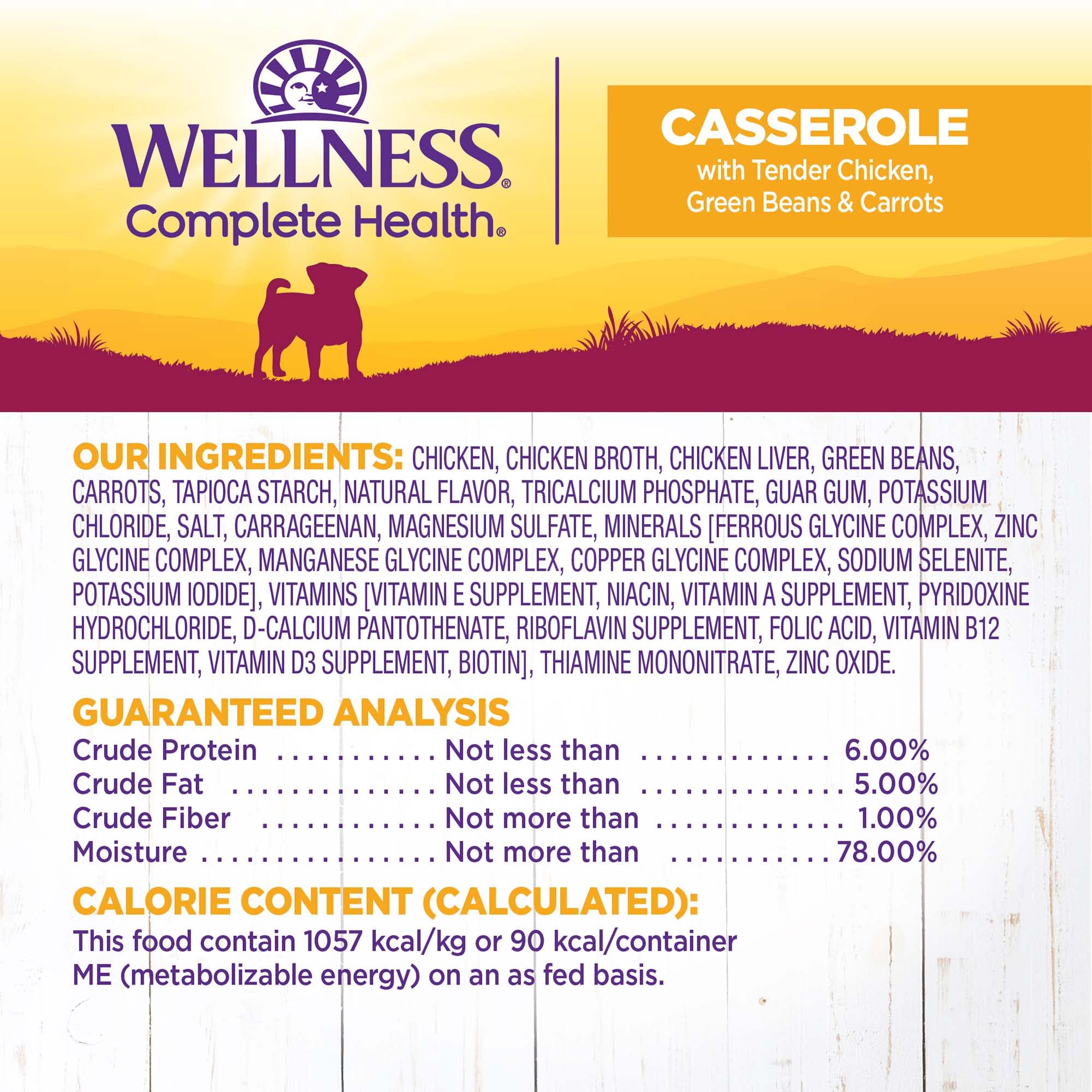 Wellness Petite Entrées Casserole : protéines de qualité et légumes nourrissants.