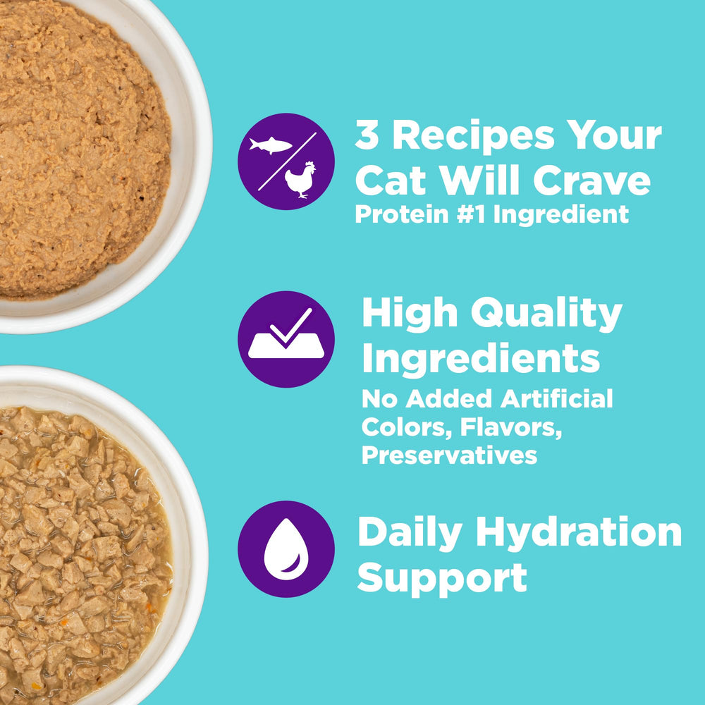 Wellness Purrfect Duos ingrédients de haute qualité, sans additifs artificiels.