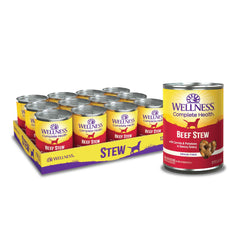 Wellness ragout boeuf conserve: repas complet et équilibré pour chien.