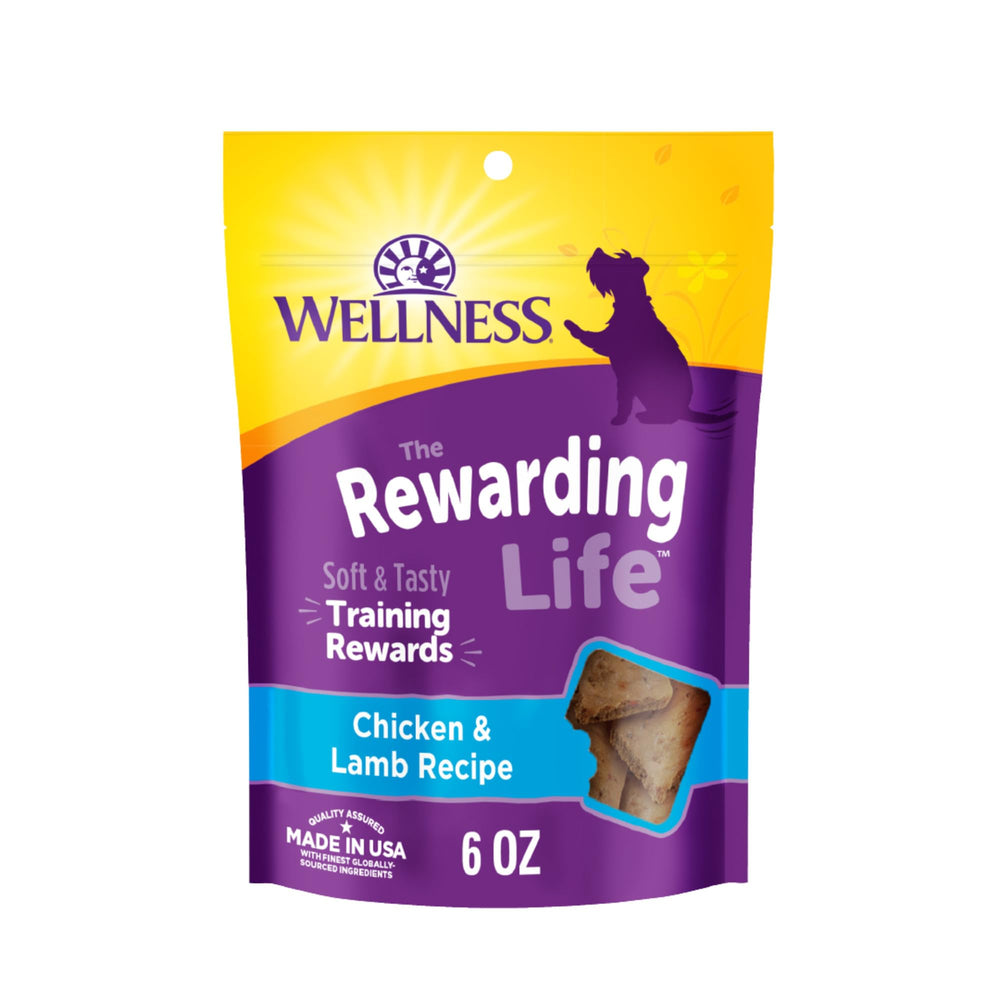 Wellness Rewarding Life, sachet 6 onces, friandises pratiques pour l'entraînement.