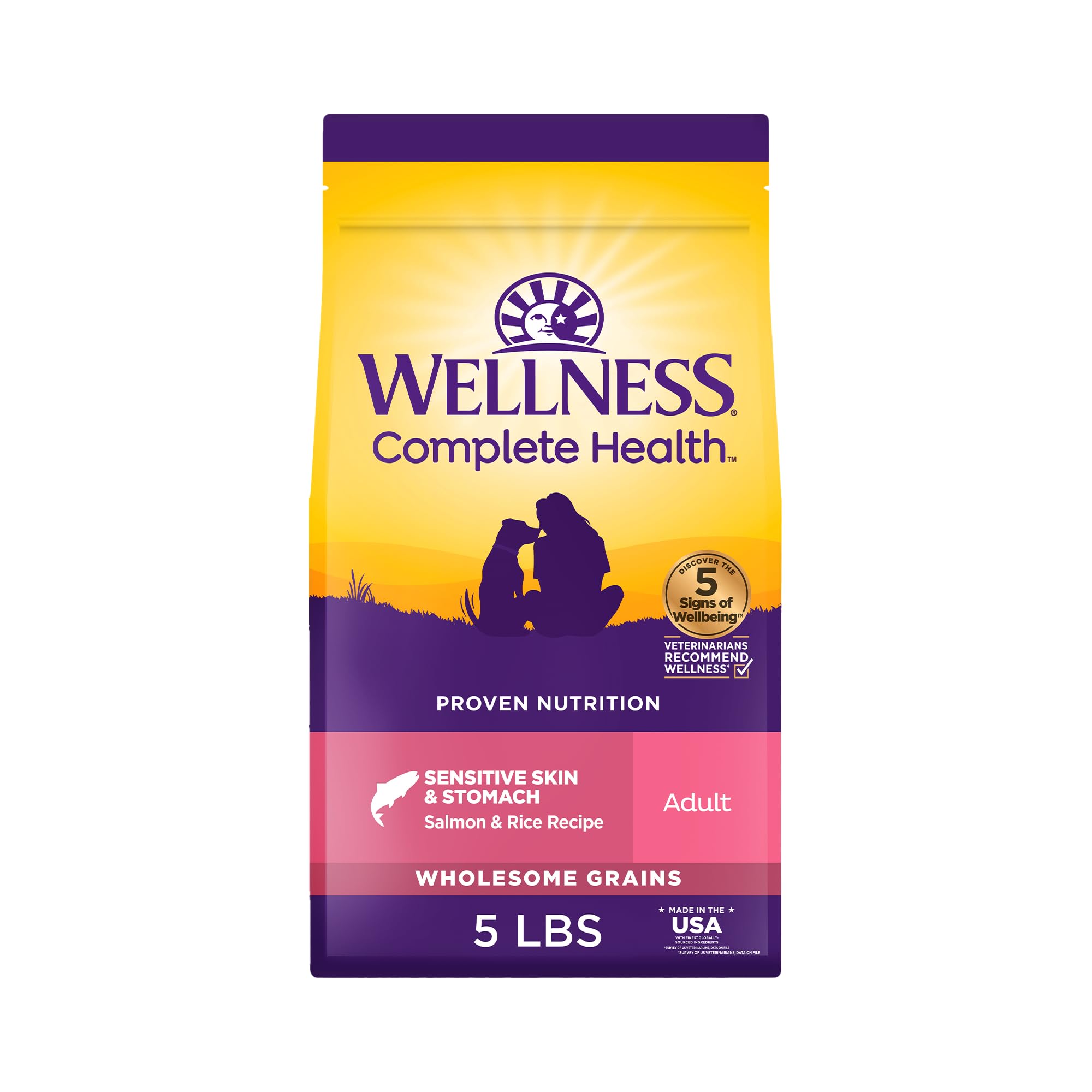 Wellness sac-croquettes-sensibles-peau-estomac: pratique pour repas quotidiens d'un chien sensible.