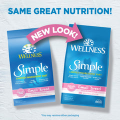 Kibbles sans céréales Wellness Simple, texture croquante et adaptée.