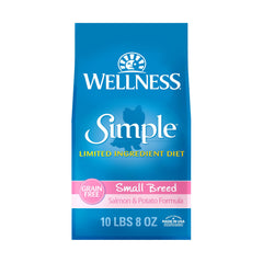 Sac Wellness Simple Saumon et Pomme de Terre pour petit chien, emballage visible.