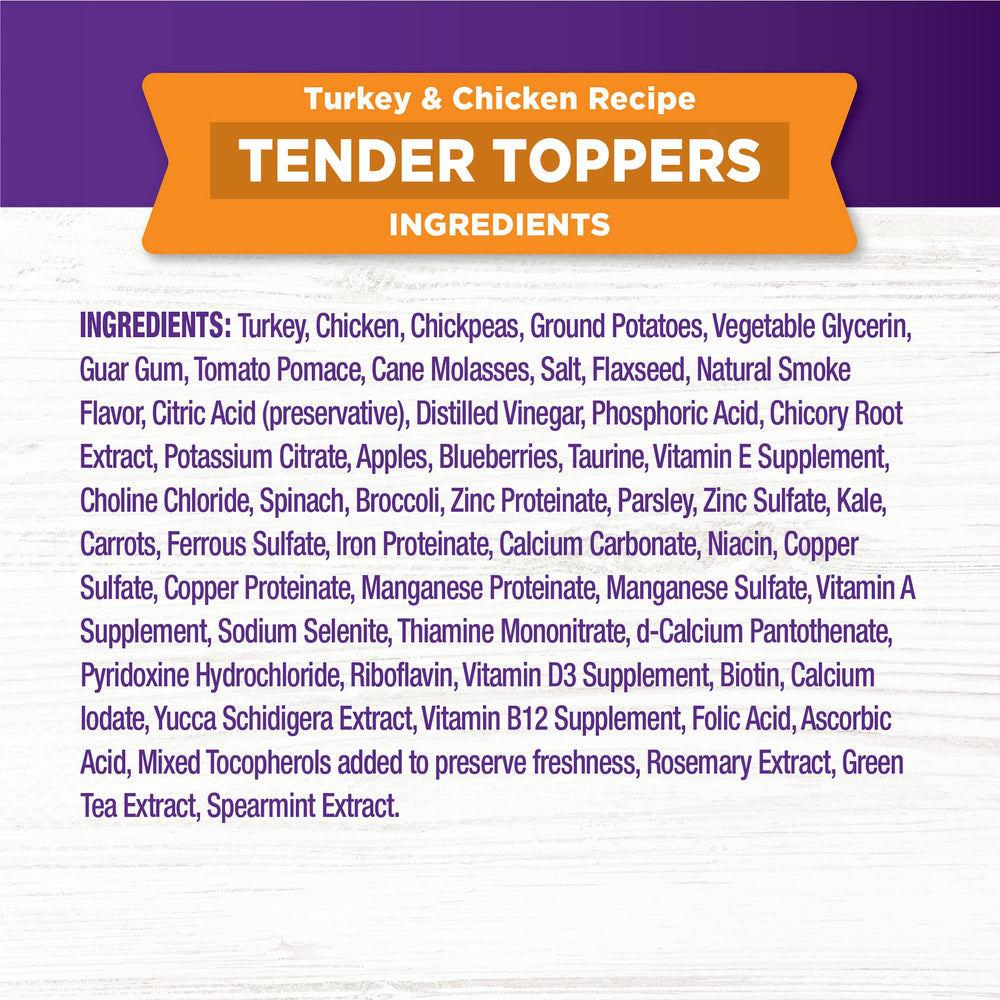 Wellness Tender Bowl Boosters: ingrédients sans additifs artificiels.
