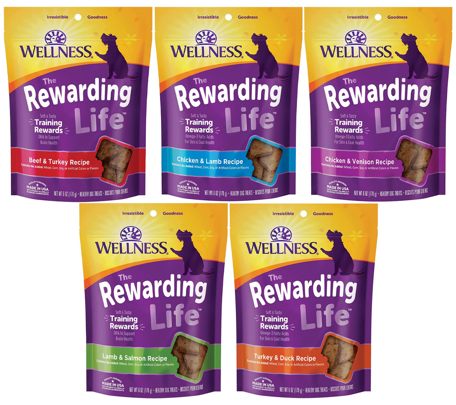 Wellness Wellbites Soft & Chewy variété chicken-venison, récompense savoureuse pour chiens.