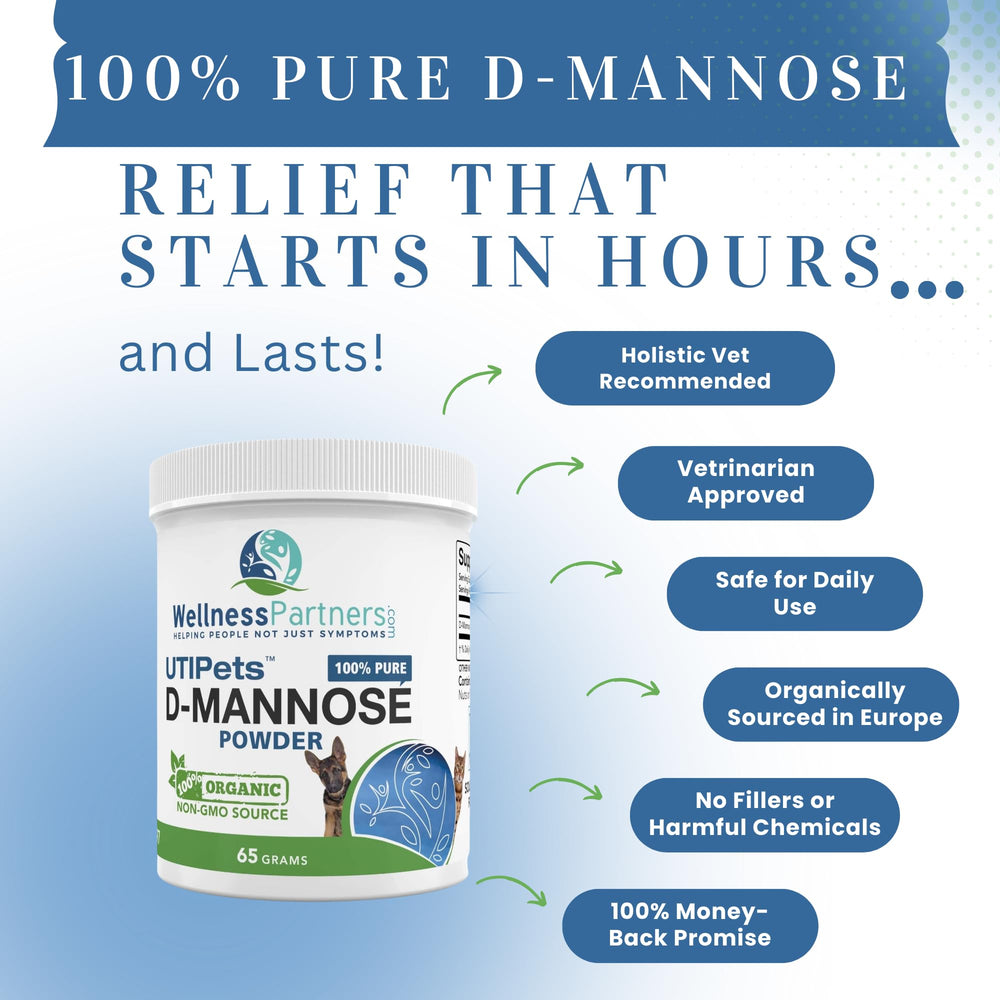 WellnessPartners UTI Pets D-Mannose, format pratique pour animaux