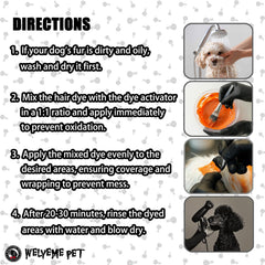 WELYEME bol-melange-teinture-poil-chien: mélange facile pour obtenir une teinte personnalisée.