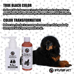 WELYEME flacons-teinture-poil-chien-rose-magenta-violet: couleurs pour personnaliser le pelage.