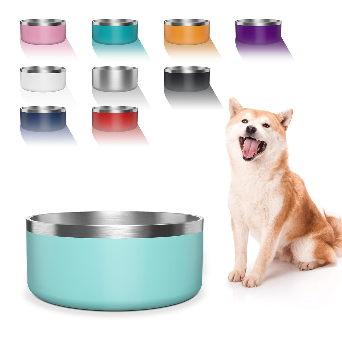 Bol WENBOKMIN en inox 304 antidérapant pour repas propres et stables.