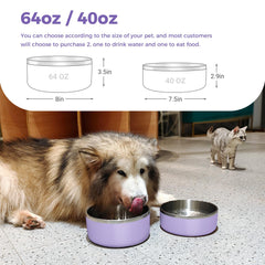 Bol chien Wenbokmin en inox, compatible lave-vaisselle, facile à nettoyer.