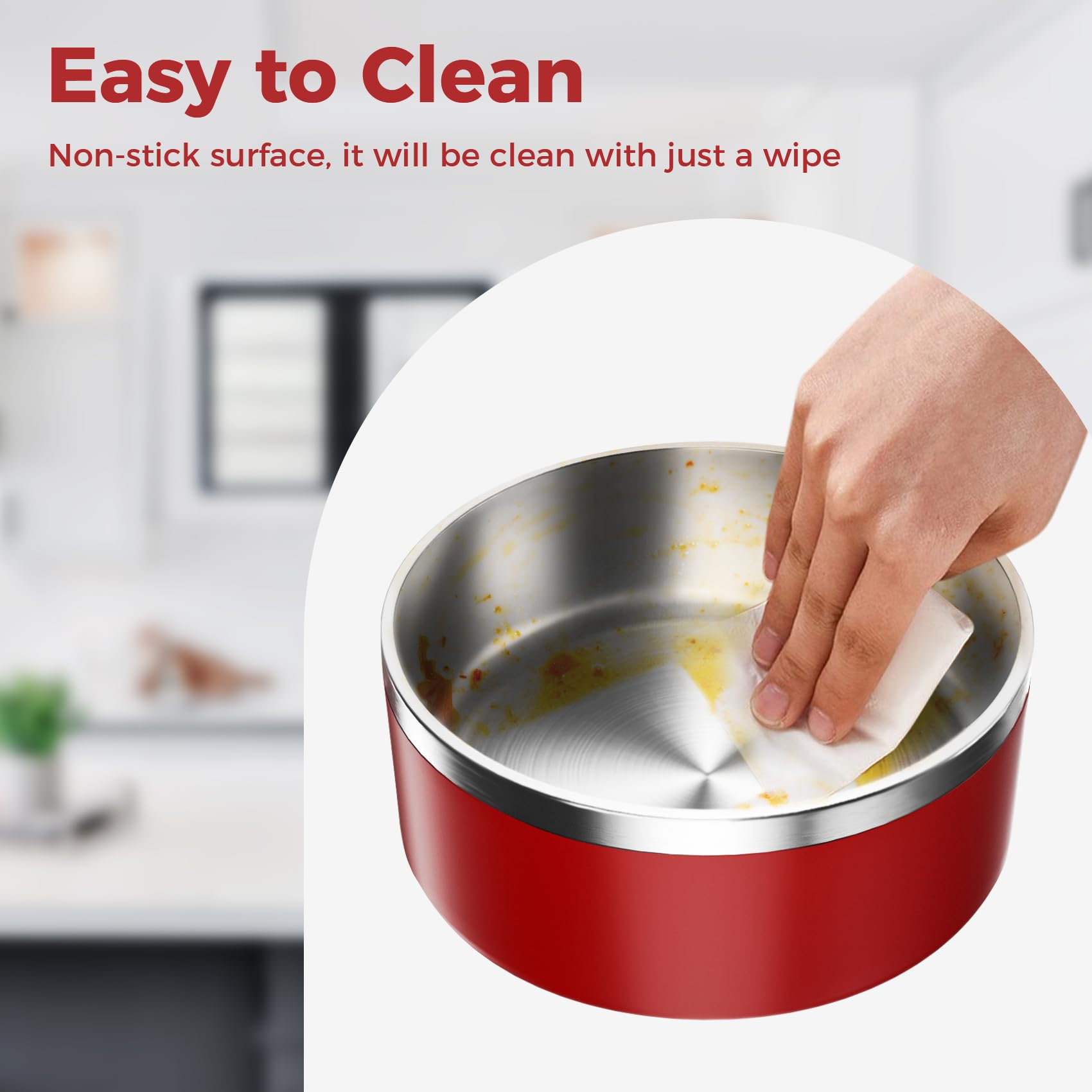 Base silicone anti-bruit réduit le bruit lors des repas.
