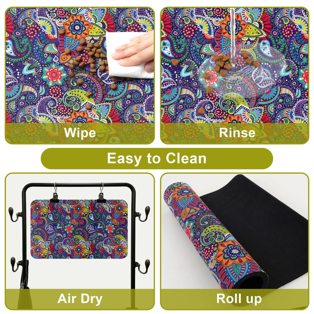 Tapis Wenininok anti-glisse, bol stable pendant les repas.