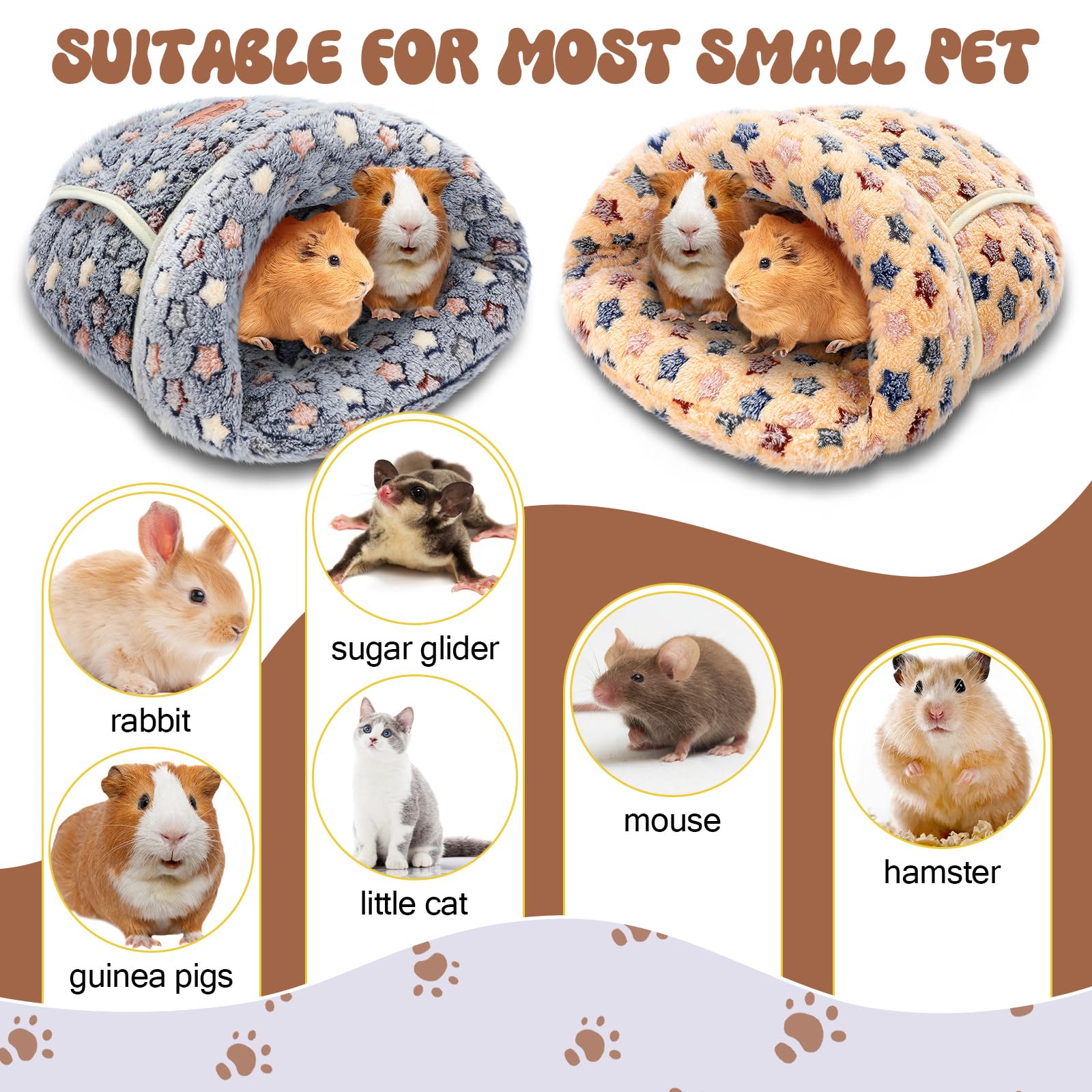 Wenqik nid petits animaux peluche: intérieur moelleux pour sieste.