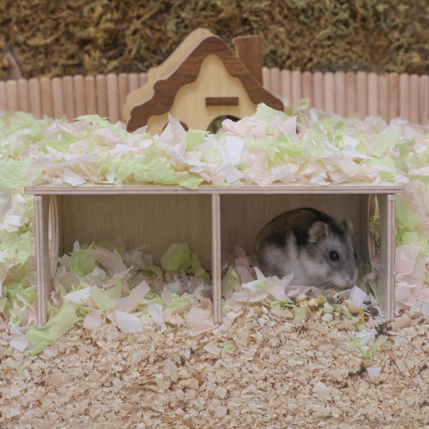 Wenriko Hamster Peep Tunnel plateforme imperméable facilitant le nettoyage.