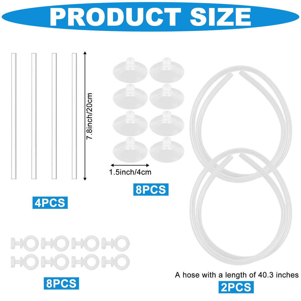Tiges acryliques Wensdr pour barrière de plantes flottantes, hauteur ajustable.