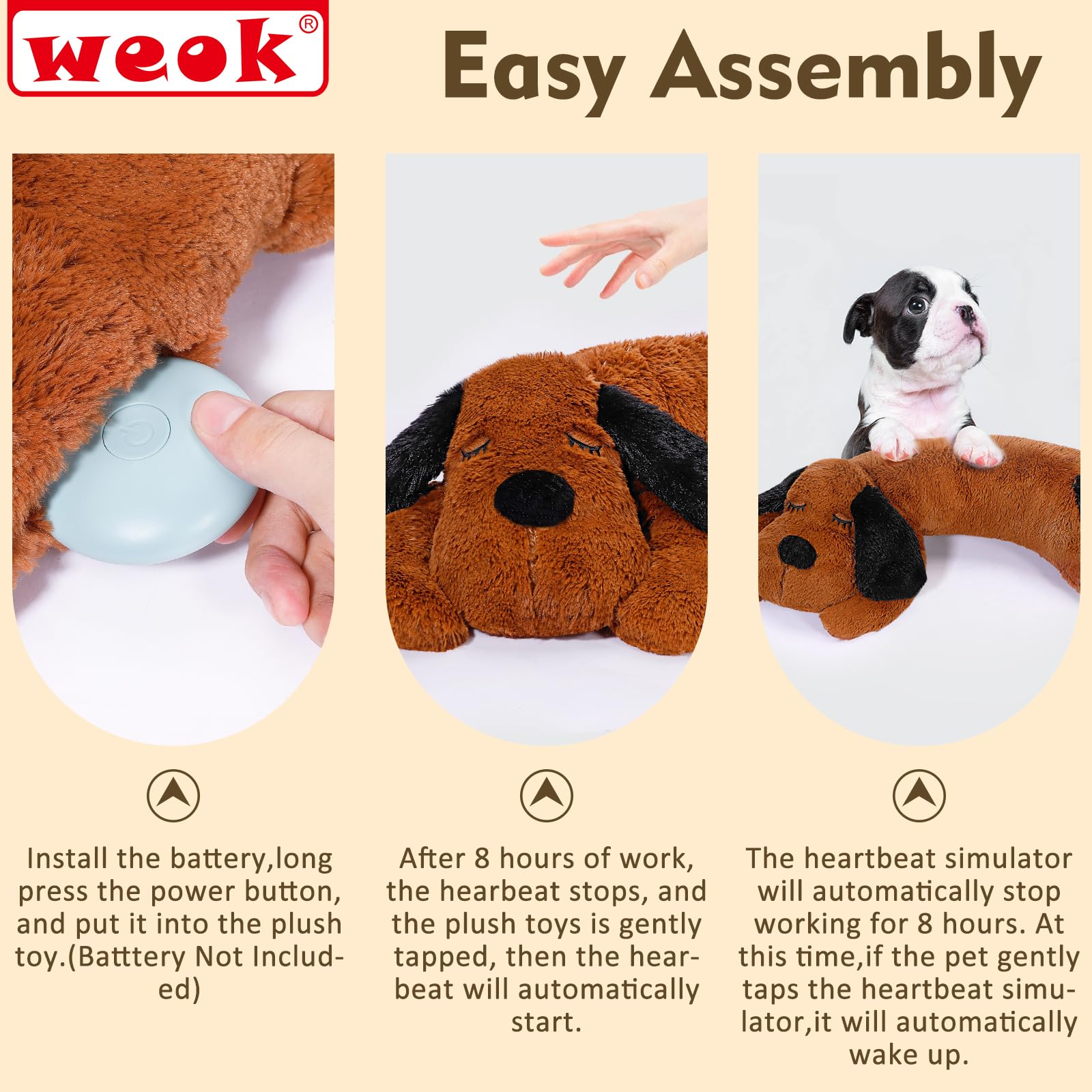 Cadeau idéal WEOK pour animaux, réconfort et bien-être.
