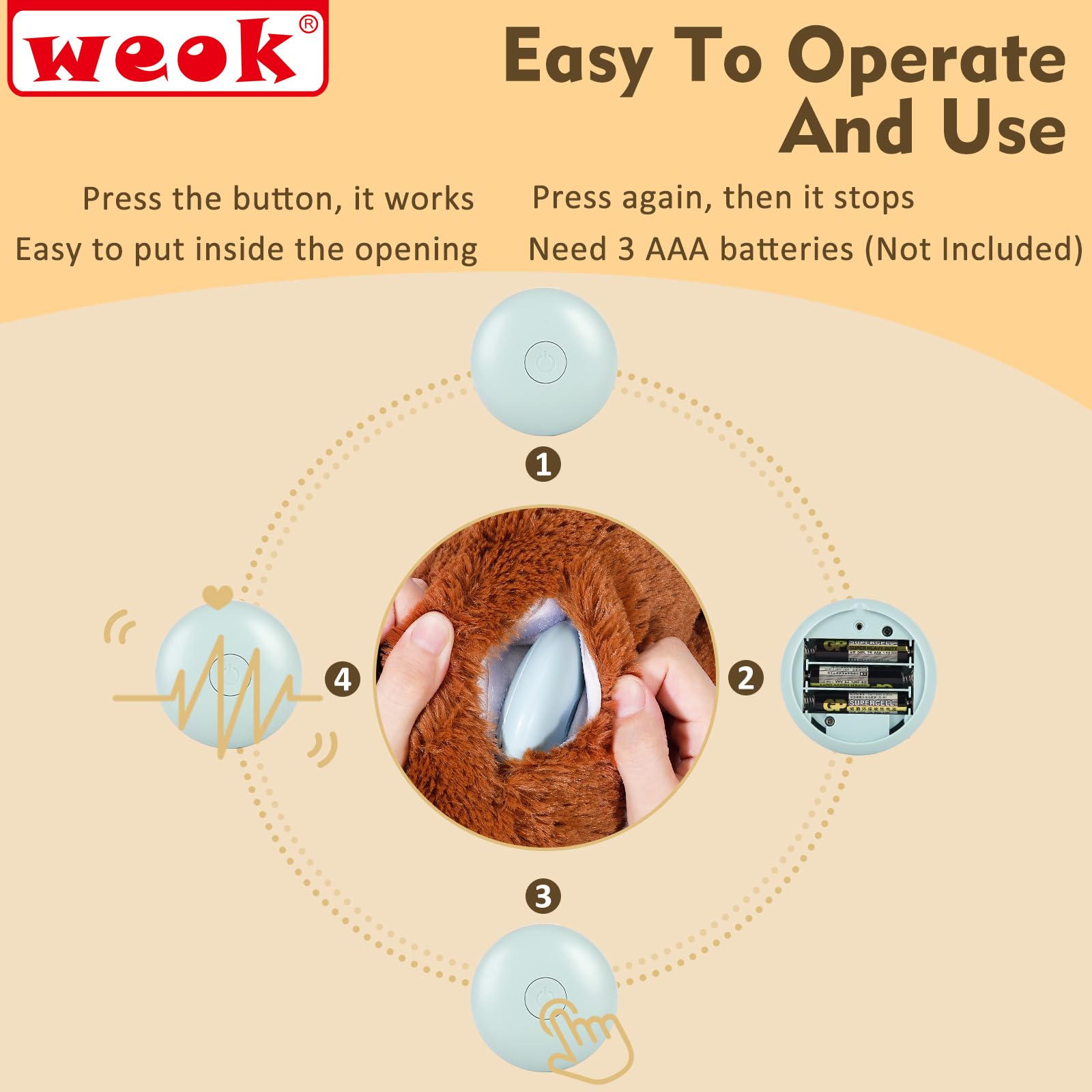 Module battement WEOK activé par simple bouton.