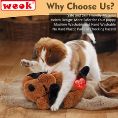 WEOK peluche chien sommeil tranquille pour un repos réparateur.