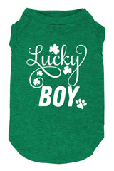 weokwock Lucky Boy vert – chemise chien avant, confort léger pour sorties quotidiennes