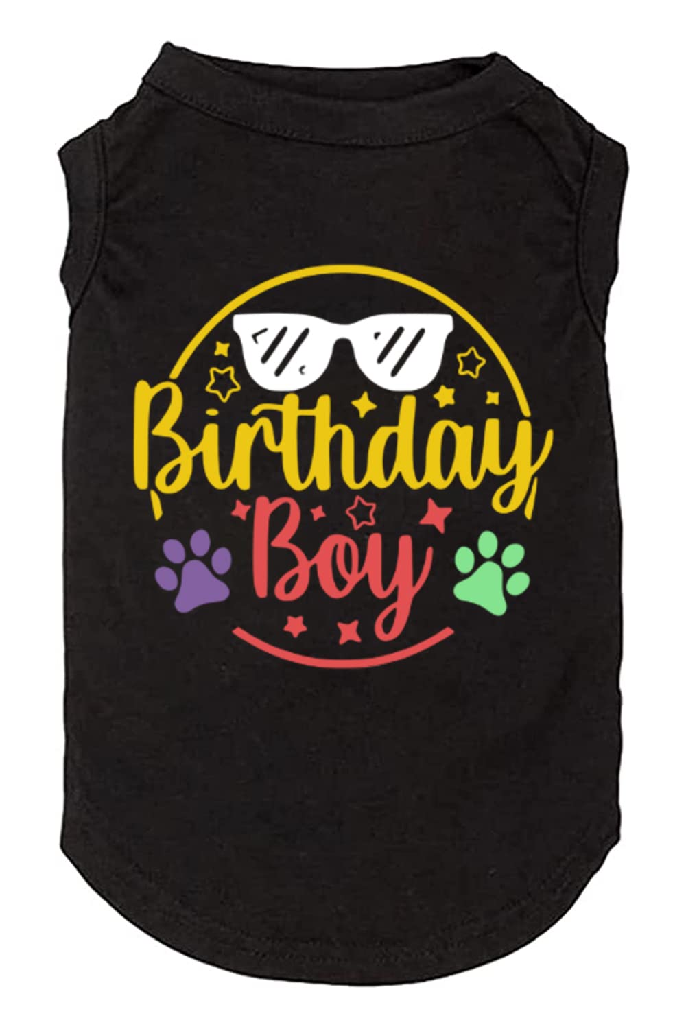 Veste d'anniversaire Weokwock pour chien noir, confortable et idéale pour les séances photo festives.