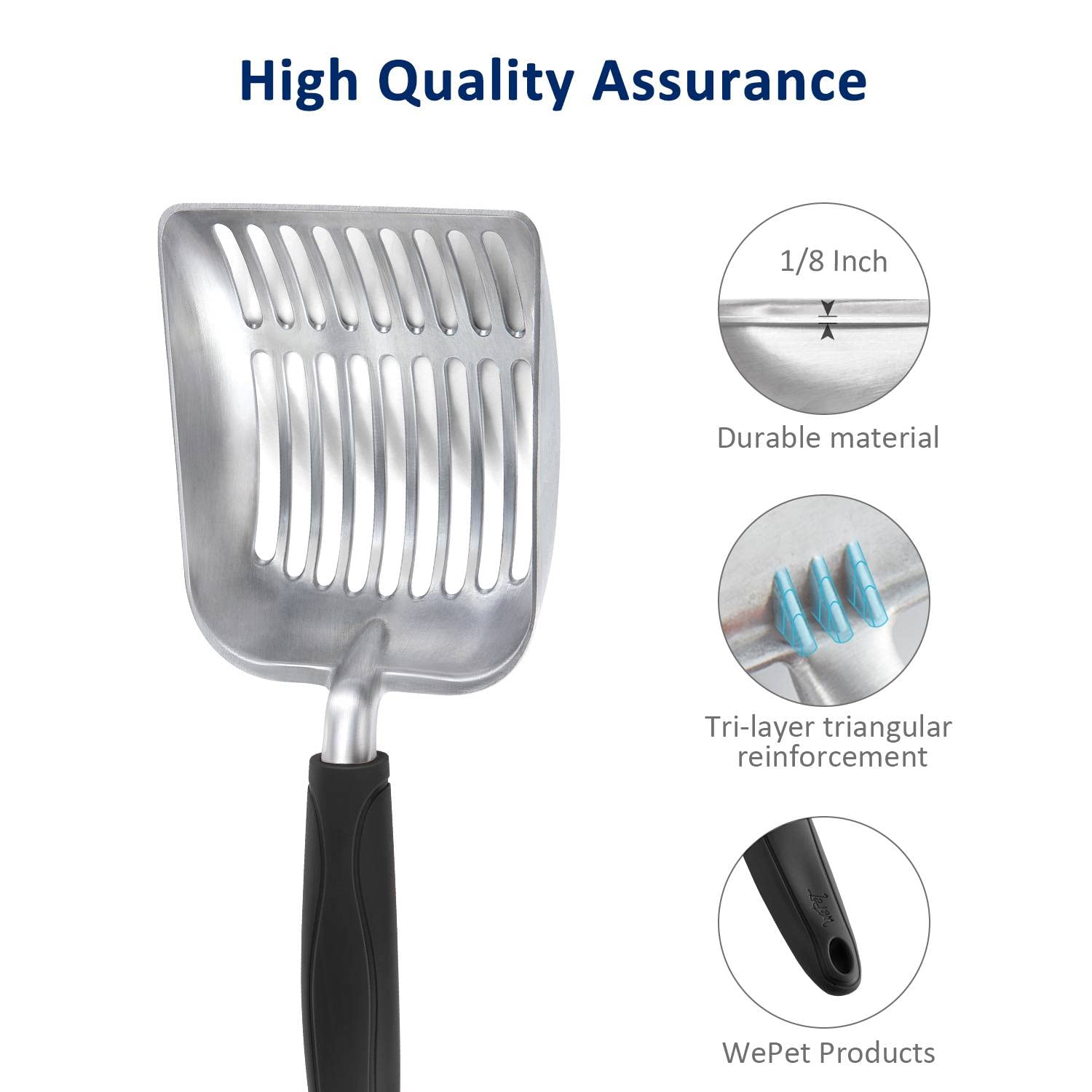WePet bord-tranchant-efficace — aide à défaire les amas pour nettoyer plus facilement.