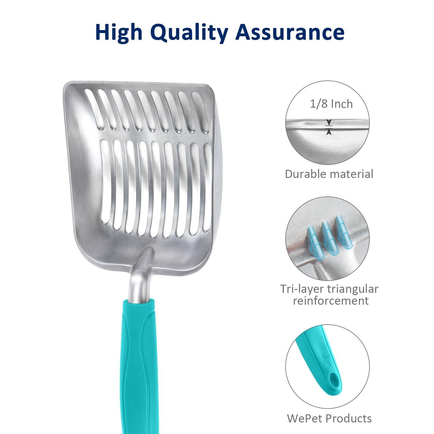 WePet corps-aluminium-durable etanche, résiste à l'usure quotidienne.