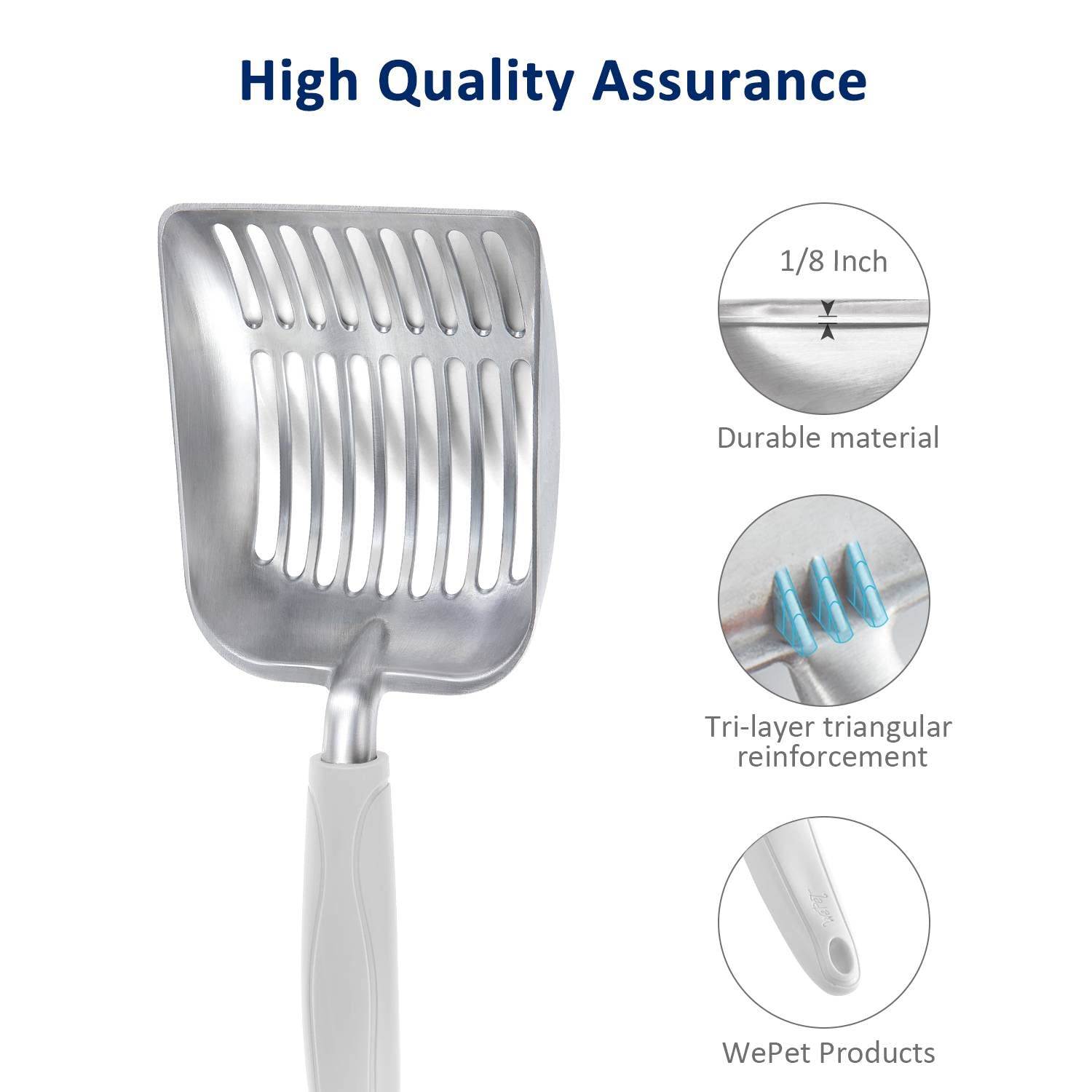 WePet corps aluminium robuste, conception durable.