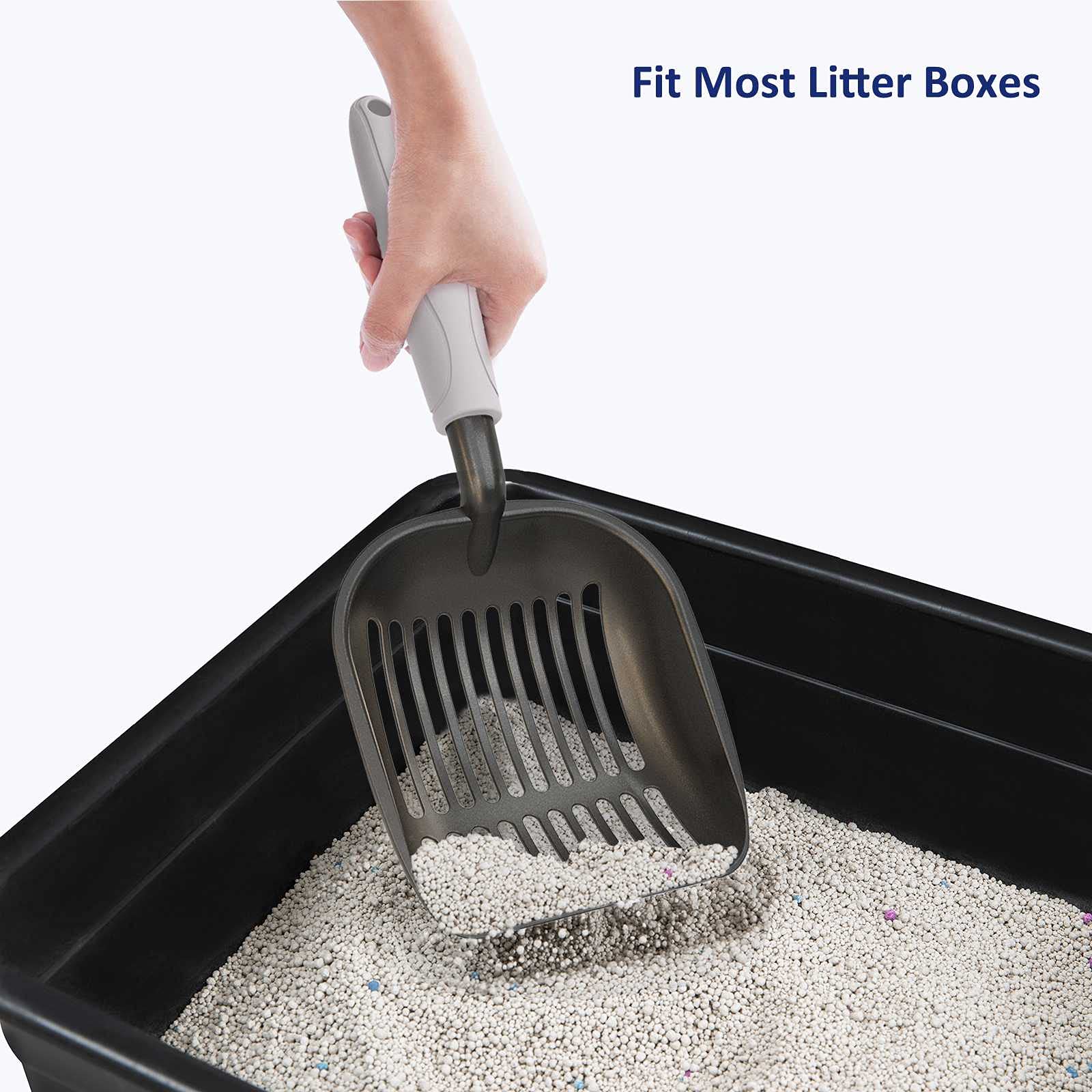WePet pelle-litiere chat aluminium solide, matériau durable et résistant à la rouille.