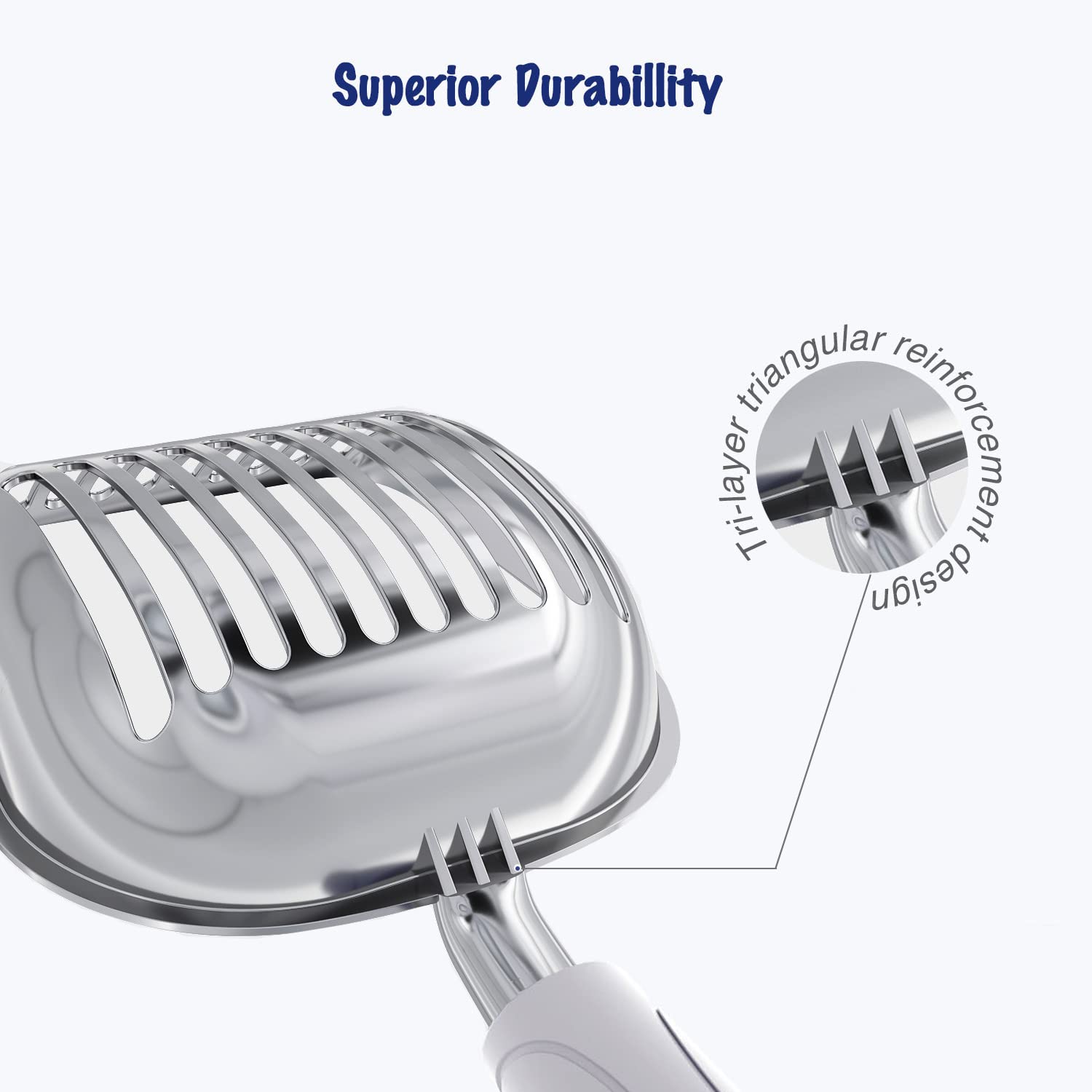 WePet pelle-litière-chat-tamis-profond facilite la séparation des matières.