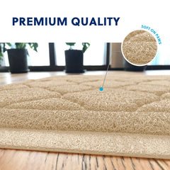 WePet tapis litière chat beige XXL — base antidérapante pour rester en place.