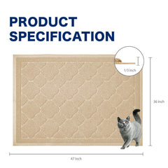 WePet tapis litière chat beige XXL — réseau de grille profond retient davantage de litière.