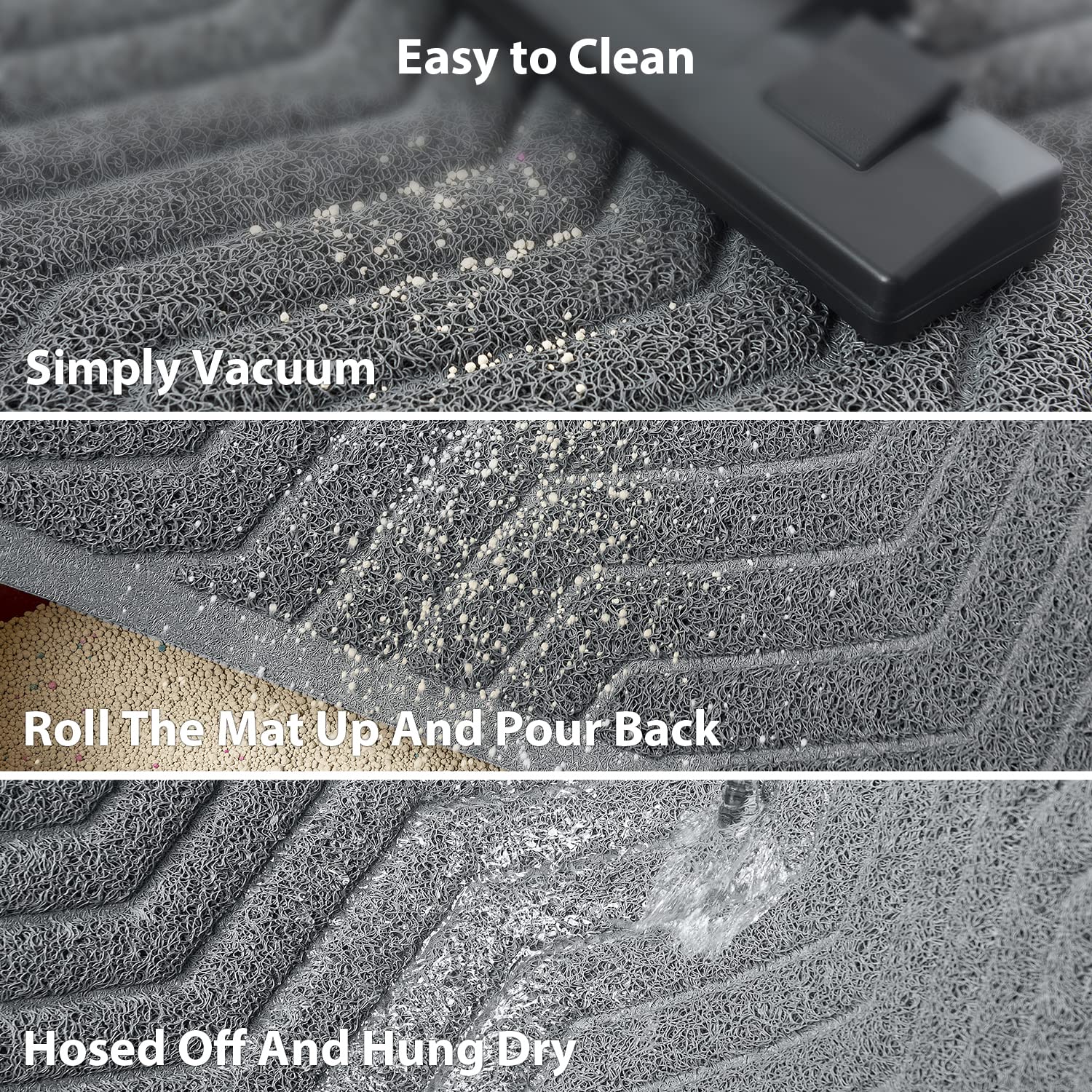 WePet tapis-litière gris XXL design-elegant s'intègre discrètement à la déco