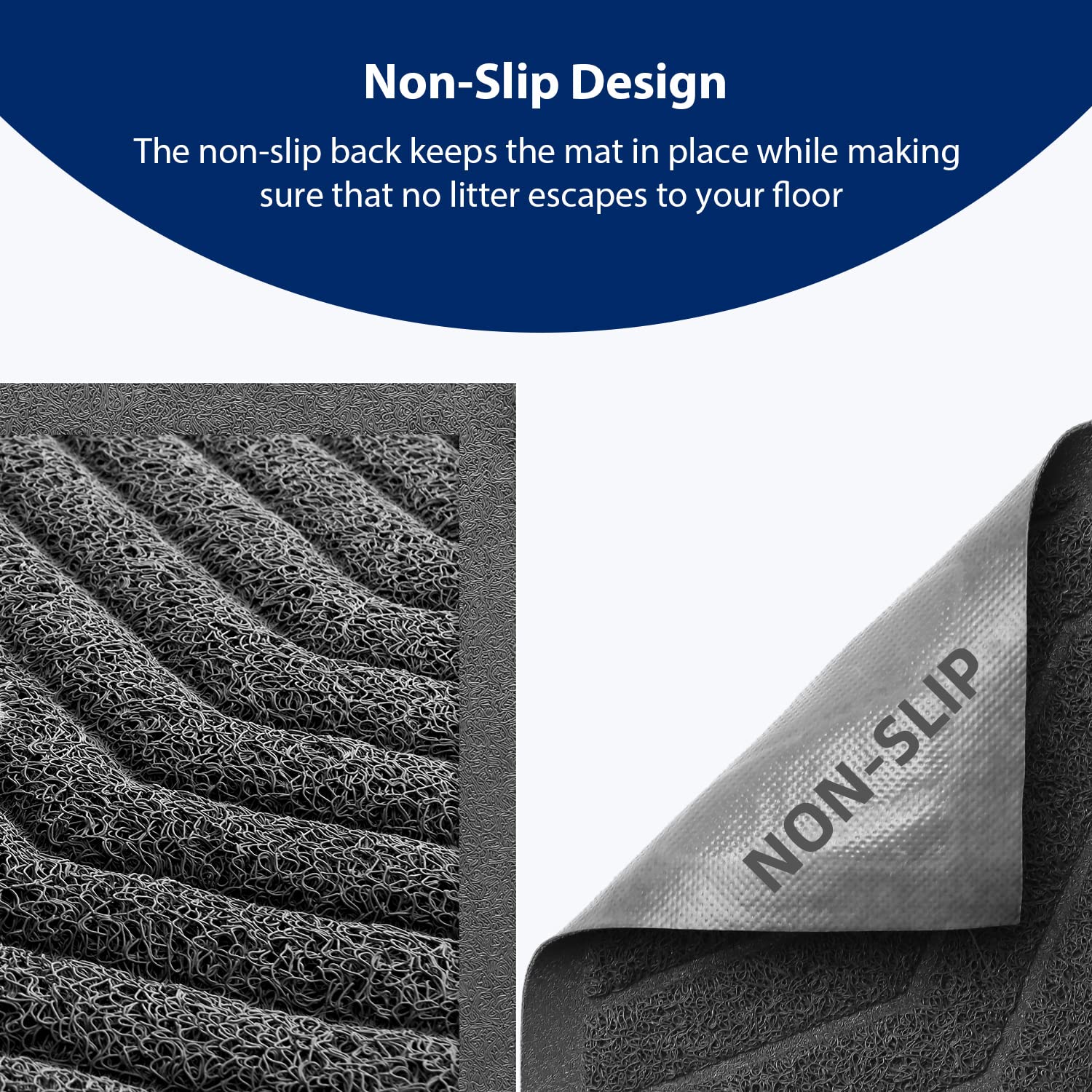 WePet tapis-litière gris XXL grand-format adapté aux grands espaces