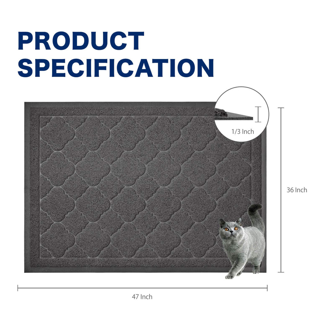 WePet tapis litière chat XXL au maillage profond capture la litière dispersée.