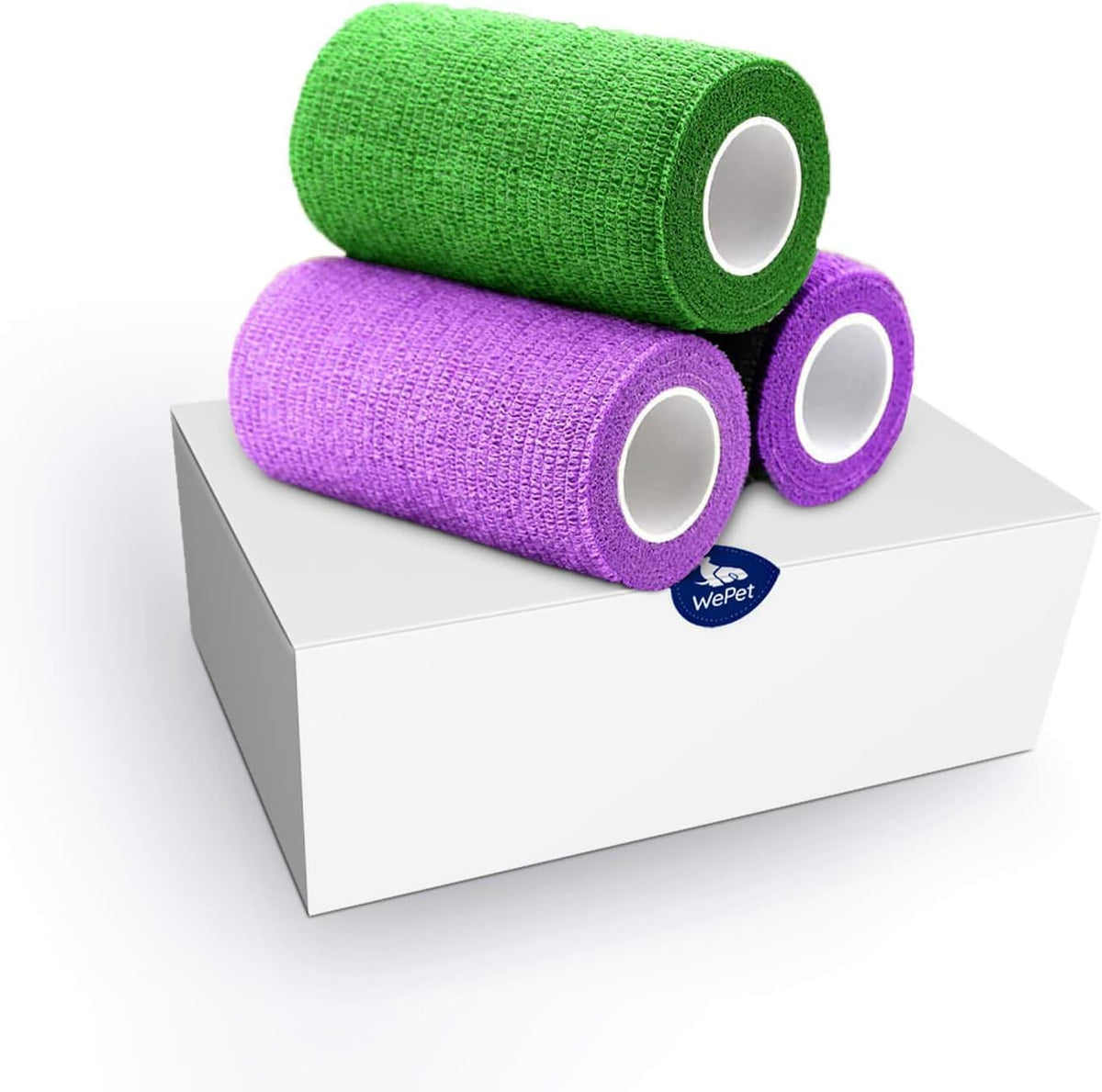 WePet Wrap vert: bande auto-adhésive non tissée 4inch, confort structuré pour patte.