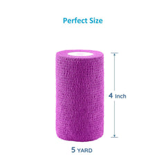 WePet Wrap violet: rouleau 4inch, flexible et doux autour des articulations.