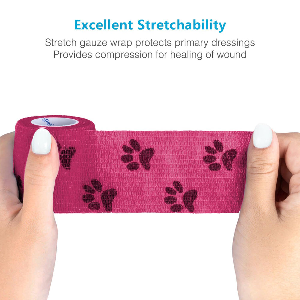 WePet Wrap materiau respirant, permet ventilation cutanee sous le pansement.