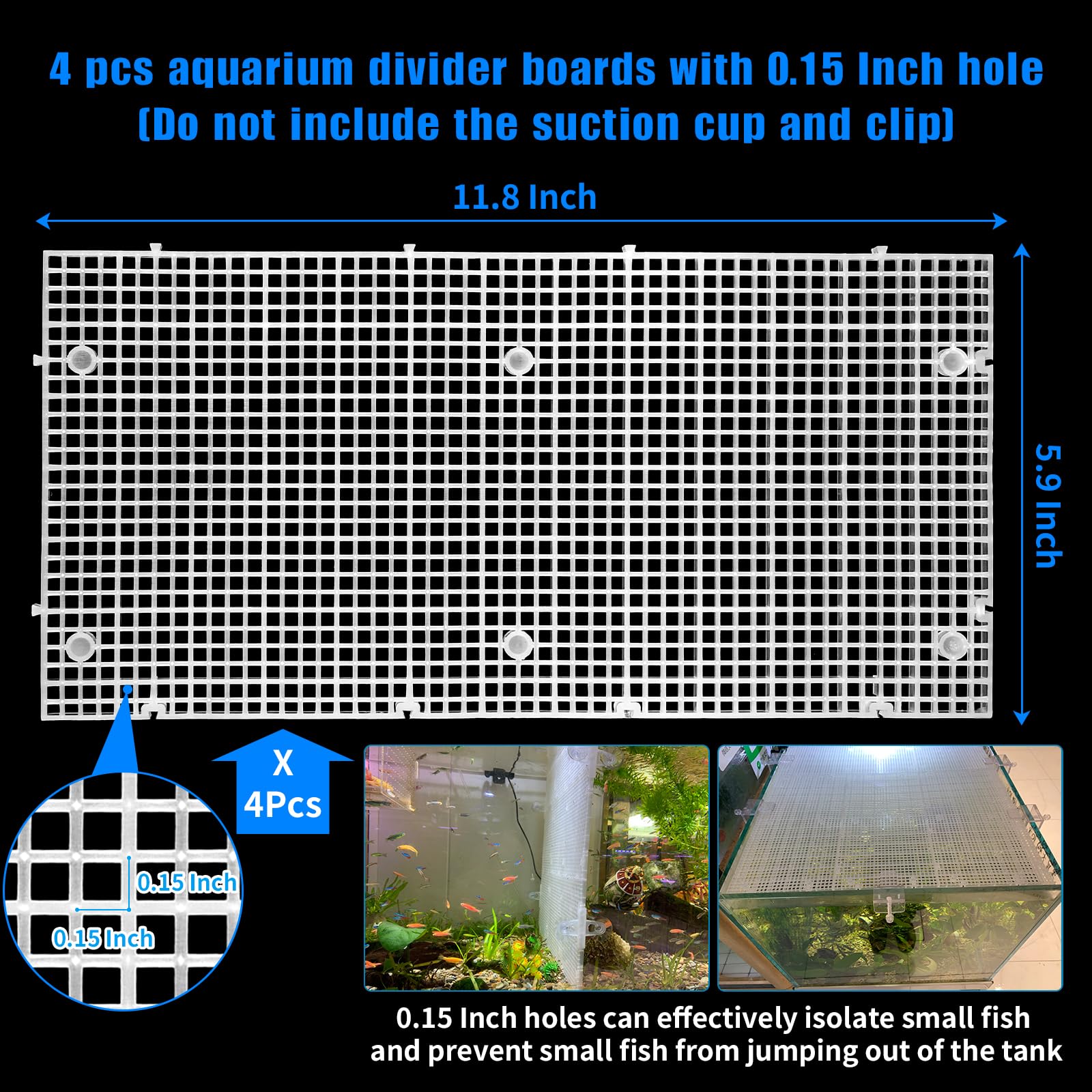 Weramics diviseur d'aquarium design bricolage flexible s'adapte au réservoir.