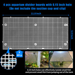 Weramics diviseur d'aquarium design bricolage flexible s'adapte au réservoir.
