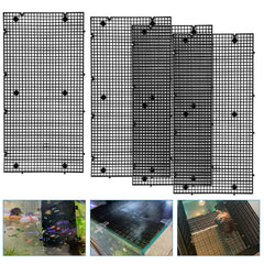 Weramics diviseur d’aquarium, grille plastique noir, séparation pratique.