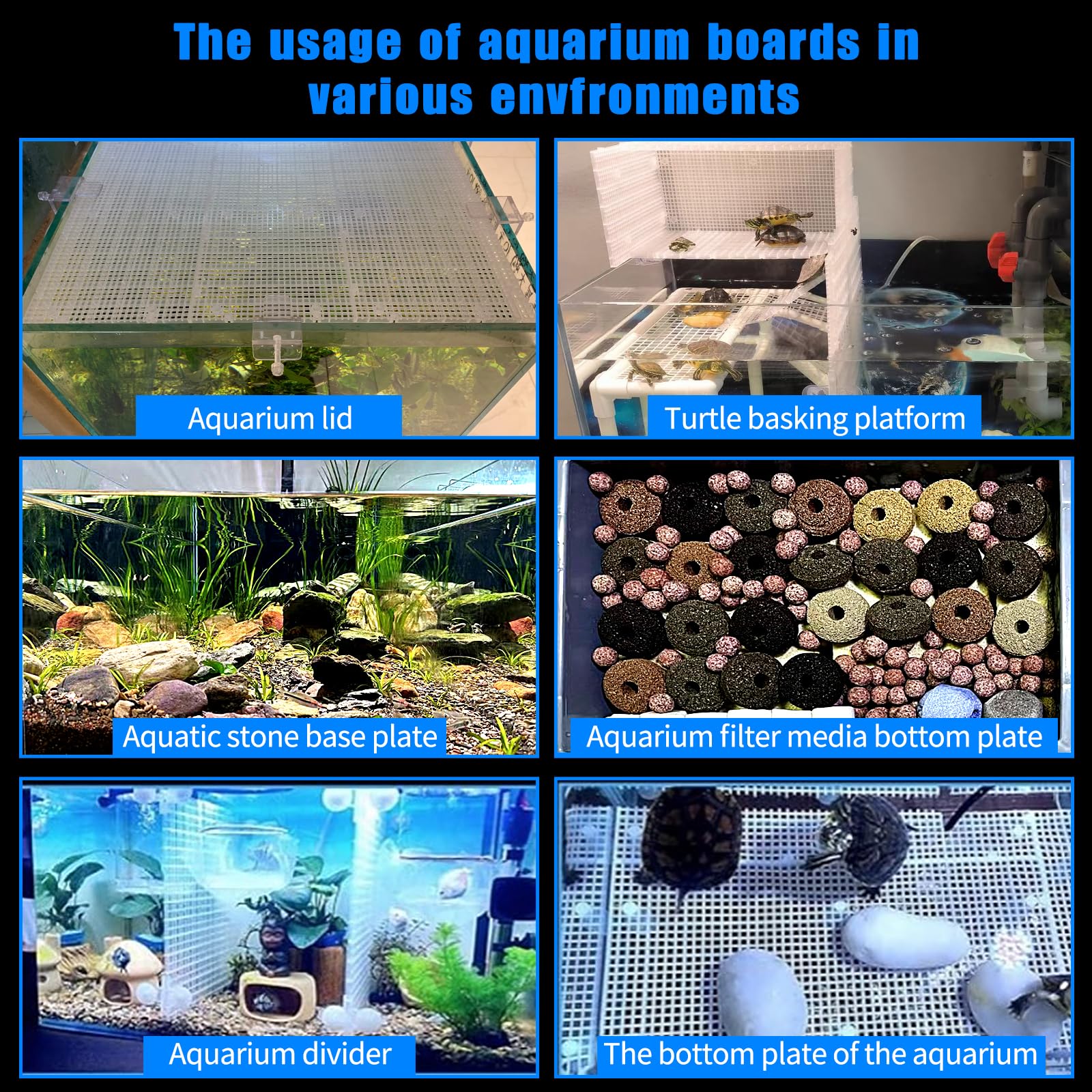 Weramics diviseur d'aquarium usage isolement protection poissons.