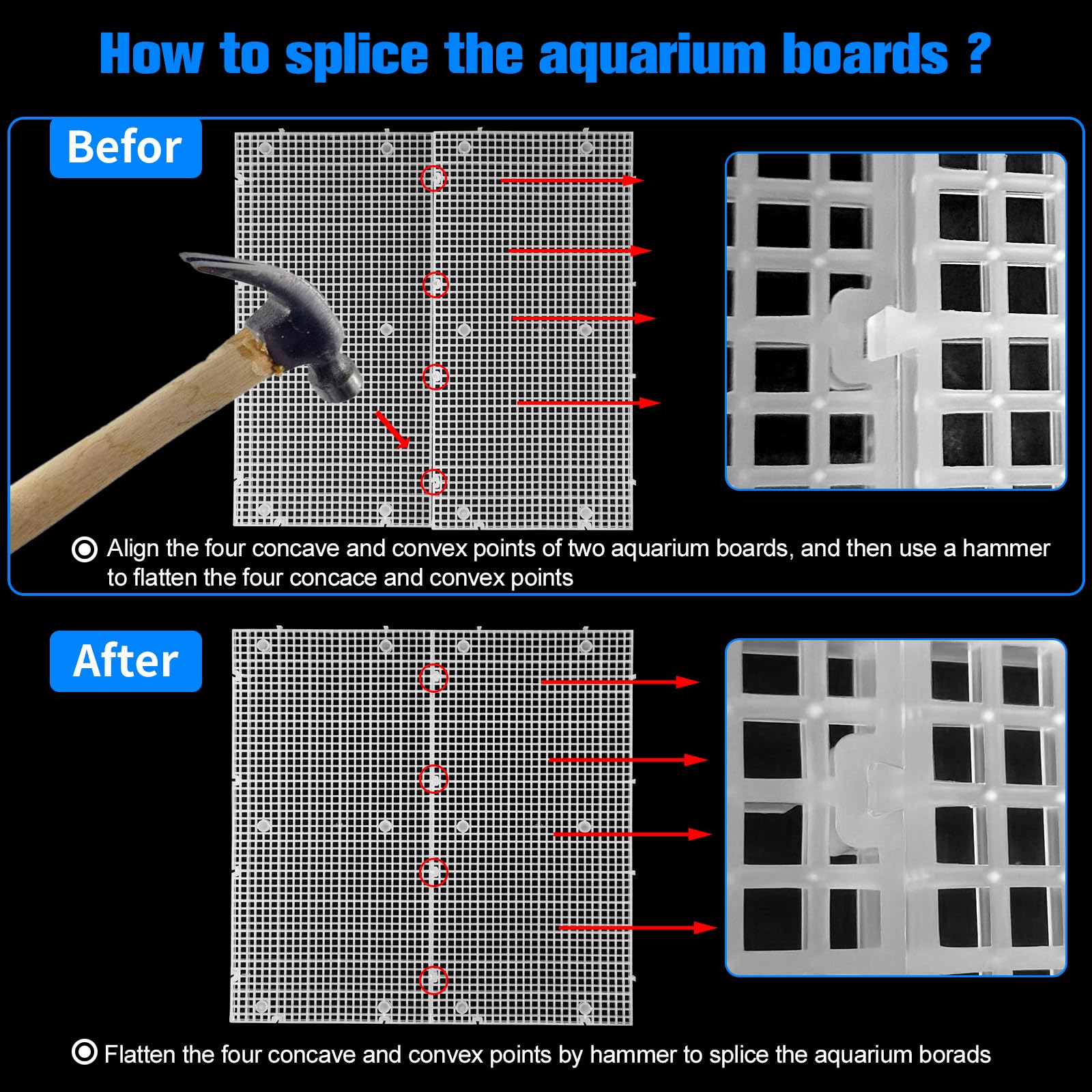 Weramics diviseur d'aquarium multi-usage comme couvercle et socle.