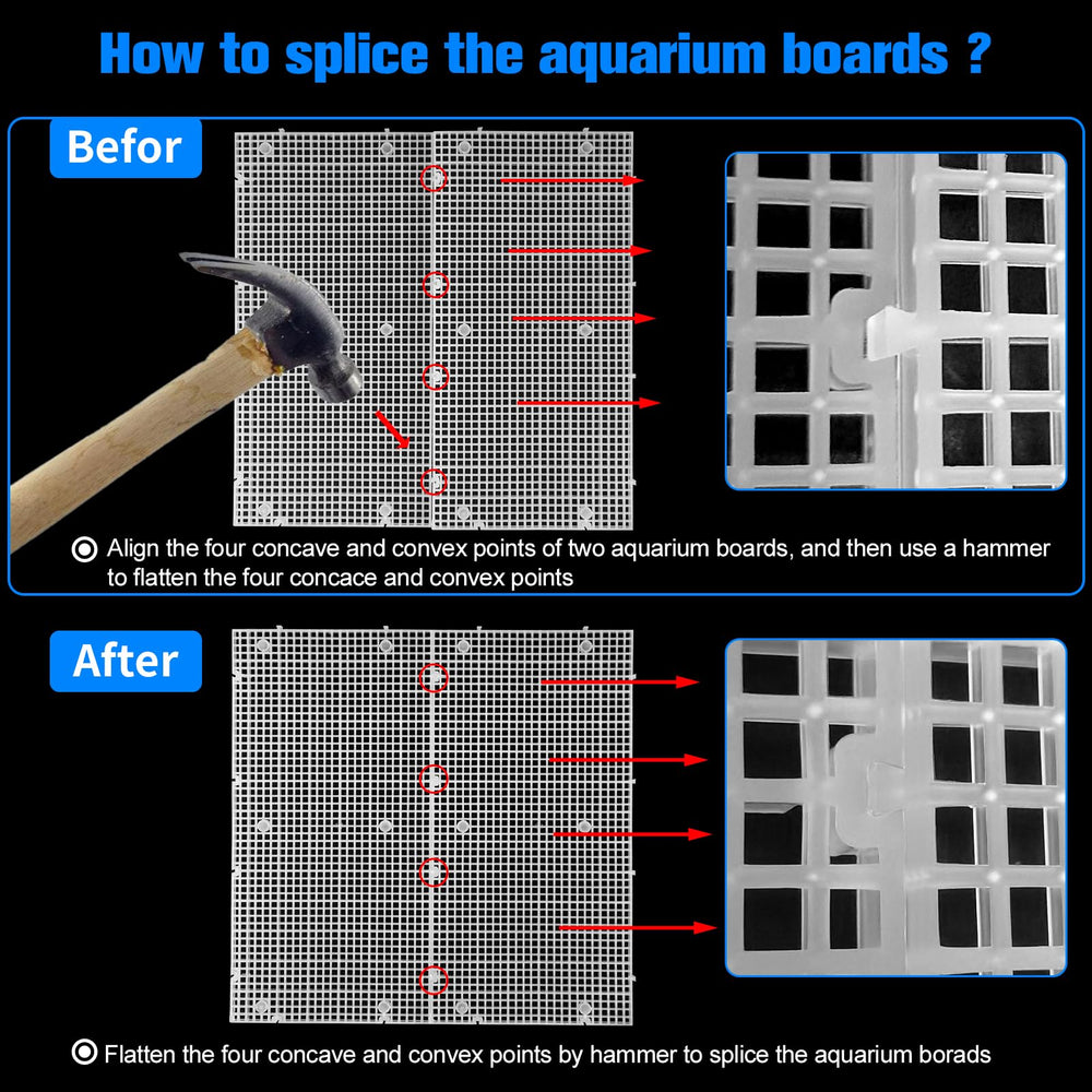 Weramics diviseur d'aquarium multi-usage comme couvercle et socle.