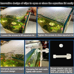 Weramics grille plastique aquarium: grille robuste offrant ventilation et sécurité.